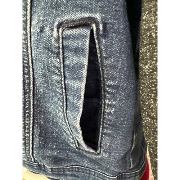 Ci Sono Women Stretch Denim Jacket with Removable Hoodie Size M - Picture 3 of 9